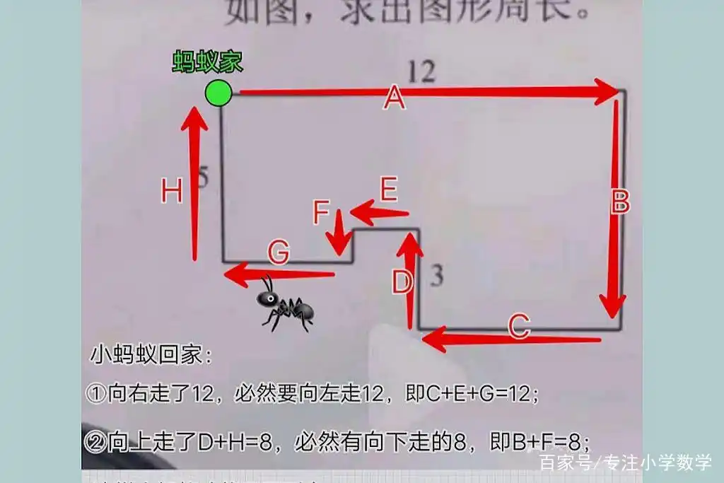 小学三年级数学题求不规则图形周长_网友解题方法讨论_直观图求原图周长